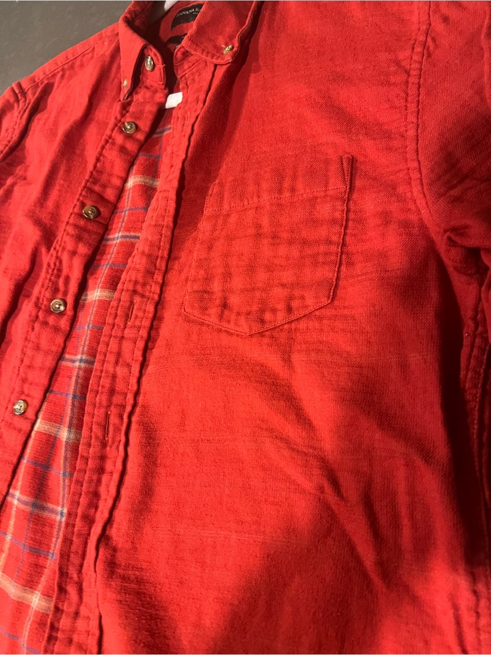 Banana Republic Women’s Red Plaid Lined Shacket Shirt Jacket Size S - Picture 6 of 10